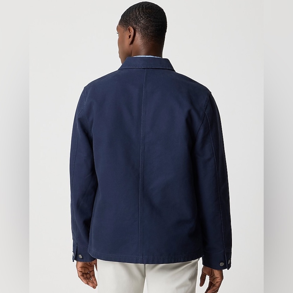 J. Crew Canvas Chore Men's Jacket Navy - Picture 4 of 9
